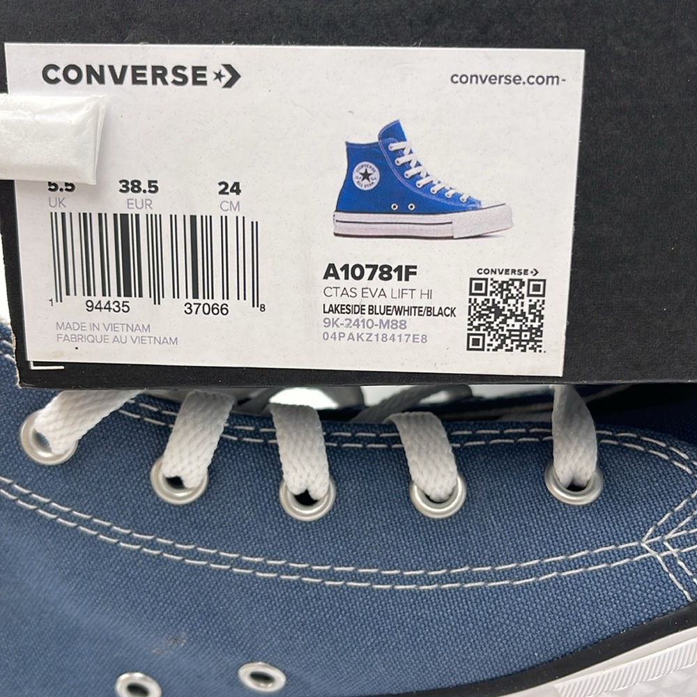 Converse WMNS Blue High-Top Sneakers Platform A10781F
CTAS EVA LIFT HI
LAKESIDE - Picture 16 of 16